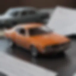 A close-up of car financing documents on a desk