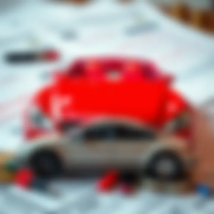 The Mechanics of Car Title Loans Conceptual illustration of car title loans with financial documents