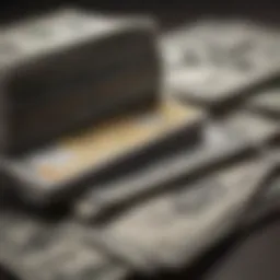 Conceptual illustration of cash advance features in credit cards