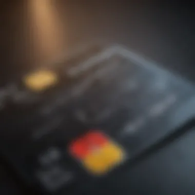 Credit card with financial data overlay