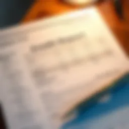 A detailed illustration of a credit report layout