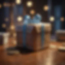 Conceptual representation of financial gifts linked to birthdays