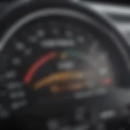 A close-up view of a car dashboard displaying high interest rates.