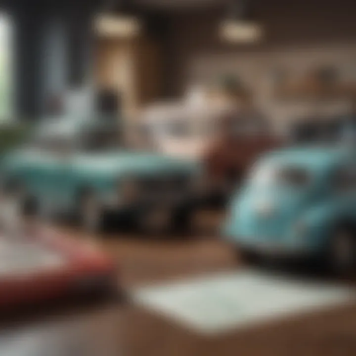 Graphic representation of different loan types such as personal, mortgage, and auto loans.