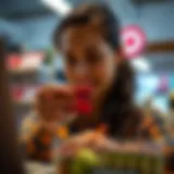 Person evaluating credit card options