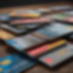 Diverse selection of credit cards displayed on a table