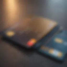 An elegant display of various credit cards with a focus on the Destination XL card