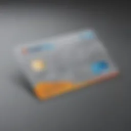 Detailed view of the TurboTax Visa Card showcasing its unique design.