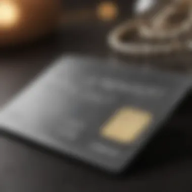 Close-up of Zales credit card with jewelry