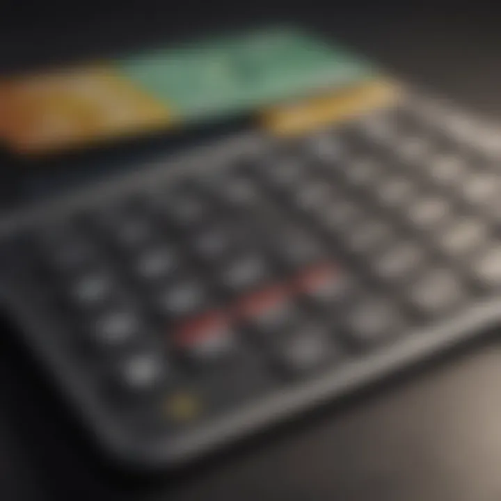 A detailed view of a credit card bill calculator interface