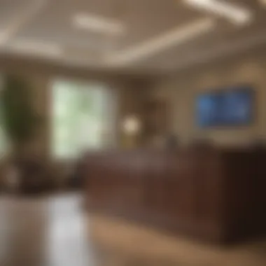 Trustworthy Banking Environment A serene bank branch interior showcasing trust and professionalism